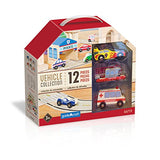 Guidecraft Wooden Vehicle Collection Set of 12 - Kids Toys
