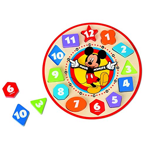 Melissa & Doug Disney Mickey Mouse Wooden Shape Sorting Clock