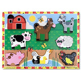 Farm Wooden Chunky Puzzle (8 pcs) with Safari Wooden Chunky Puzzle (8 pcs)