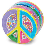 Melissa & Doug Peace Bank Decorate-Your-Own Kit & 1 Scratch Art Mini-Pad Bundle (09537)