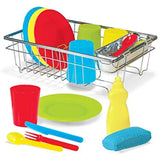 Melissa & Doug Island Time Brands Bundle Includes 2 Items (30 Pieces) Let's Play House Dust! Sweep! Mop! 6-Piece Pretend Play Set Let's Play House Wash and Dry Dish Set (24 pcs)