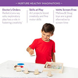 Melissa & Doug Deluxe Wooden Stamp Set ABCs 123s & First Wooden Stamp Set – Vehicles