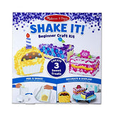 Melissa & Doug Shake It! Deluxe Sweet Treats Beginner Craft Kit - Confetti-Covered Cake, Pie, Cupcake (1.5 to 3.25 Each)