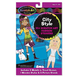 City Style: Scratch Art Fashion Sticker Pack + FREE Melissa & Doug Scratch Art Mini-Pad Bundle [58681]