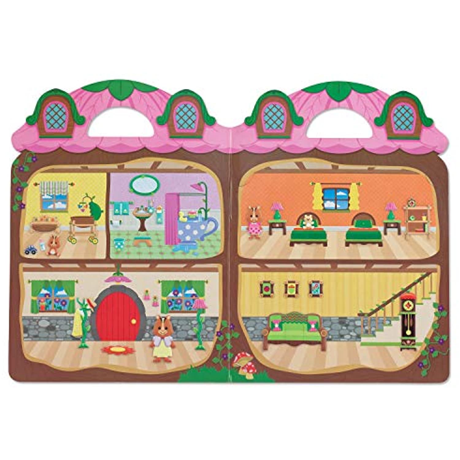 Melissa & Doug Puffy Sticker Activity Books Set - Farm, Safari, and Chipmunk