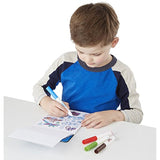Blue Color-Your-Own Sticker Pad: On-the-Go Series + FREE Melissa & Doug Scratch Art Mini-Pad Bundle (91305)
