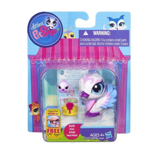 Littlest Pet Shop, Favorite Pets, Swan and Swan Friend #3239 and #3240