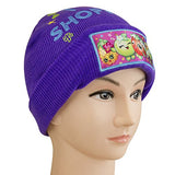 Shopkins Youth Beanie Hat and Gloves Set (PURPLE)