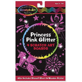 Melissa & Doug Princess Pink Glitter: Scratch Art 4-Sheet Pack & 1 Scratch Art Mini-Pad Bundle (05810)