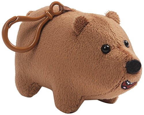GUND Cartoon Network We Bare Bears Grizz Backpack Clip, Brown, 2.5