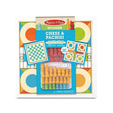 Melissa & Doug Double-Sided Wooden Chess & Pachisi Board Game