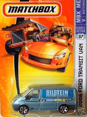 Mattel Matchbox 2006 MBX Metal 1:64 Scale Die Cast Car # 37 - Metallic Light Blue Bilstein Shock Absorber 2006 Ford Transit Van