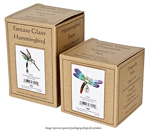 Woodstock Chimes CDRAI Makers Crystal Suncatchers Fantasy Glass Dragonfly, Summer Rainbow