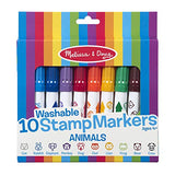 Melissa & Doug 10 Washable Stamp Markers  Animals (Great Gift for Girls and Boys - Best for 4, 5, 6, 7, 8 Year Olds and Up)