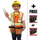 Melissa & Doug Construction Worker: Role Play Costume Scratch Art Mini-Pad Bundle