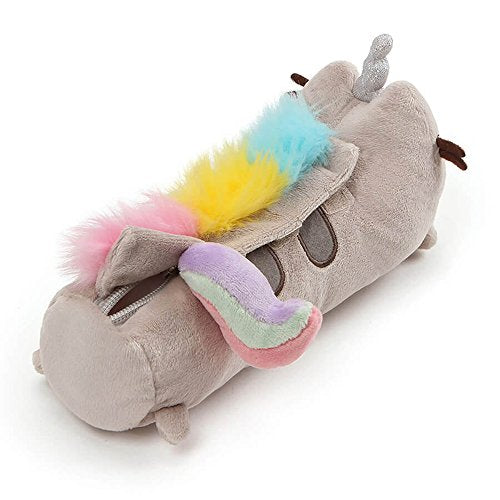 GUND Pusheenicorn Pusheen Unicorn Cat Plush Stuffed Animal Accessory Pencil Case, Gray, 8.5"