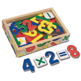 Melissa and Doug Magnetic Chalk / Dry Erase Board with Magnetic Wooden Alphabet and Numbers Bundle
