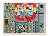 Castle Blocks 28-Piece Wooden Blocks Play Set + FREE Melissa & Doug Scratch Art Mini-Pad Bundle