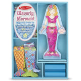 Melissa & Doug Waverly Mermaid - Magnetic Dress Up Wooden Doll & Stand + Free Scratch Art Mini-Pad Bundle [86011]