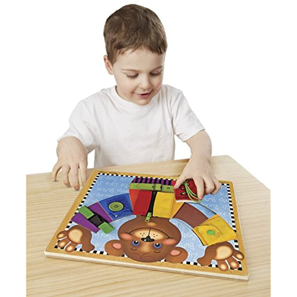 Melissa & Doug Latches Wooden Activity Board With Basic Skills Board