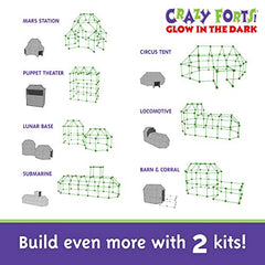 Everest Toys Crazy Forts, Glow in the Dark, 69 pieces