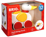 BRIO World - 30323 Pull Along Duck Baby Toy | The Perfect Playmate for Your Toddler,White