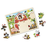 Melissa & Doug Barnyard: 24-Piece Jigsaw Puzzle + Free Scratch Art Mini-Pad Bundle [90612]