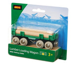 BRIO World - 33696 Lumber Loading Wagon | 4 Piece Train Toy for Kids Ages 3 and Up