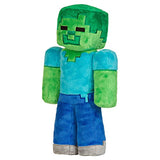 JINX Minecraft Zombie Plush Stuffed Toy, Multi-Colored, 12" Tall