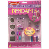 Melissa & Doug Pendants: Design & Combine Kit & 1 Scratch Art Mini-Pad Bundle (09043)