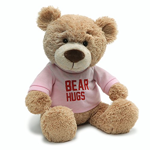 Gund Valentine’s Day Hugs T-Shirt Message Bear Plush Stuffed Animal, 7.5” , Pink