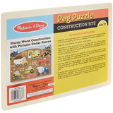 Melissa & Doug Wooden Peg Puzzles Set - Construction Site, Transportation, and Vehicles