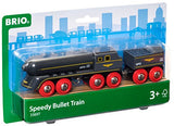 BRIO World - 33697 Speedy Bullet Train | 2 Piece Train Toy for Kids Ages 3 and Up,Red