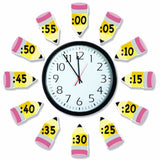 Eureka 'Telling Time' Bulletin Board Analog Clock Practice, 4pc, 17'' W x 24'' L, Model Number: 847423-AWZM
