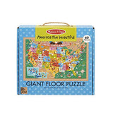 Melissa & Doug Natural Play 60pc Giant Floor Puzzle - America The Beautiful