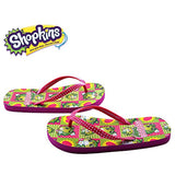 Shopkins Girls Flip Flops with Jelly Straps in Apple, Size 13/1 US Little Kid