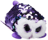 T&Y Ty Teeny Flippables Moonlight - Sequin Purple owl 4"