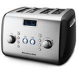 KitchenAid KMT423OB 4-Slice Toaster with One-Touch Lift/Lower and Digital Display - Onyx Black