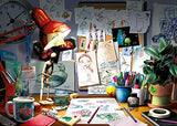 Ravensburger Disney Pixar - The Artist's Desk Puzzle 1000 Piece Jigsaw Puzzle for Adults  Every piece is unique, Softclick technology Means Pieces Fit Together Perfectly