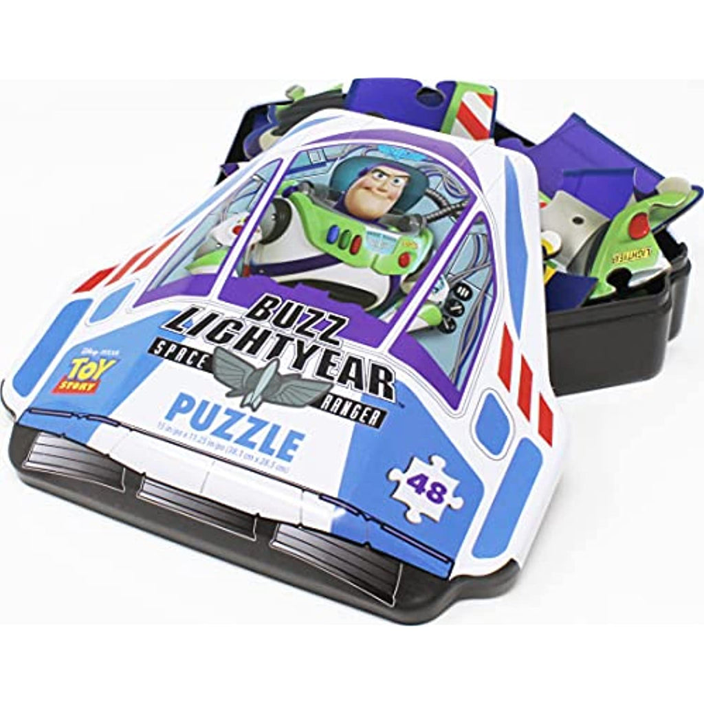 Disney Pixar Toy Story 4 Shaped Buzz Lightyear Tin with 48Piece Surprise Puzzle