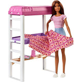 Barbie Doll and Furniture Set, Loft Bed with Transforming Bunk Beds and Desk Accessories, Gift Set for 3 to 7 Year Olds