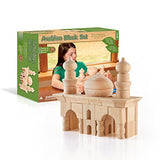 Guidecraft Tabletop Building Blocks - Arabian Themed Wooden Construction Toy For Early Learning Classroom, Kids' Educational Block Play Set W/ Storage Bag