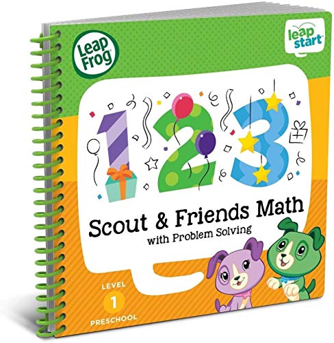 LeapFrog LeapStart Preschool Activity Book: Scout & Friends Math and Problem Solving, Great Gift For Kids, Toddlers, Toy for Boys and Girls, Ages 2, 3, 4