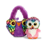 Aurora World Fancy Pals Pet Carrier Owl You Need is Love Plush, Purple