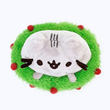 GUND Pusheen with Wreath Holiday Stuffed Animal Cat Plush, 4.5"