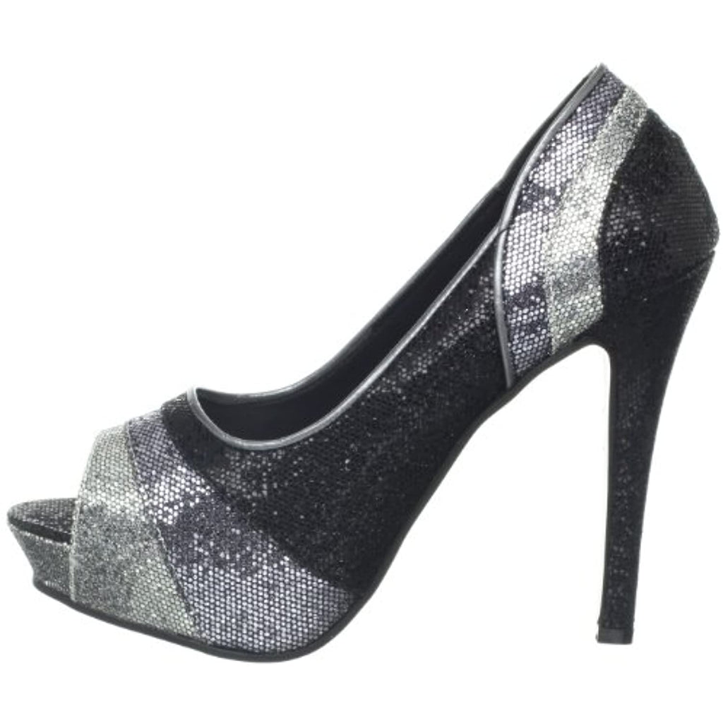 Touch Ups Women's Krissy Pump,Black Glitter,11 M US