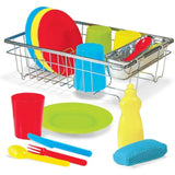 Melissa & Doug Stainless Steel Pots and Pans and Let’s Play House! Wash and Dry Dish Set