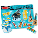 Melissa & Doug Musical Instruments Theme Sound Puzzle & 1 Scratch Art Mini-Pad Bundle (00732)