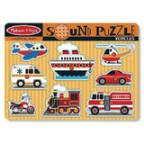 Melissa & Doug Vehicles Theme Sound Puzzle & 1 Scratch Art Mini-Pad Bundle (00725)