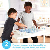 Melissa & Doug Wooden Chess and Pachisi - Blue